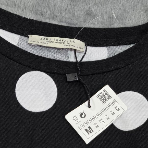 ZARA Polka Dot Puff Sleeve Mini Dress Size M - Picture 6 of 14